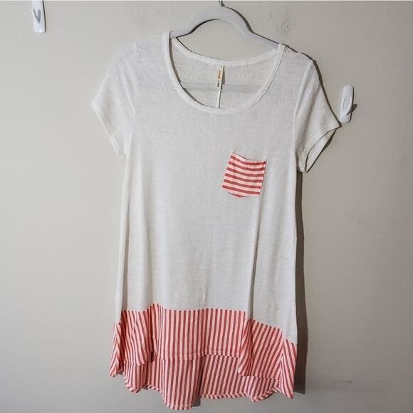BOUTIQUE‎ high low striped tunic size medium - Picture 1 of 5